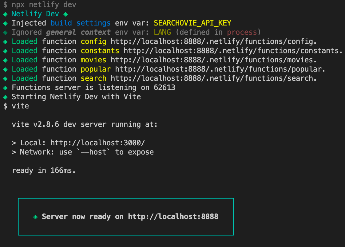 Netlify environment variable, locally