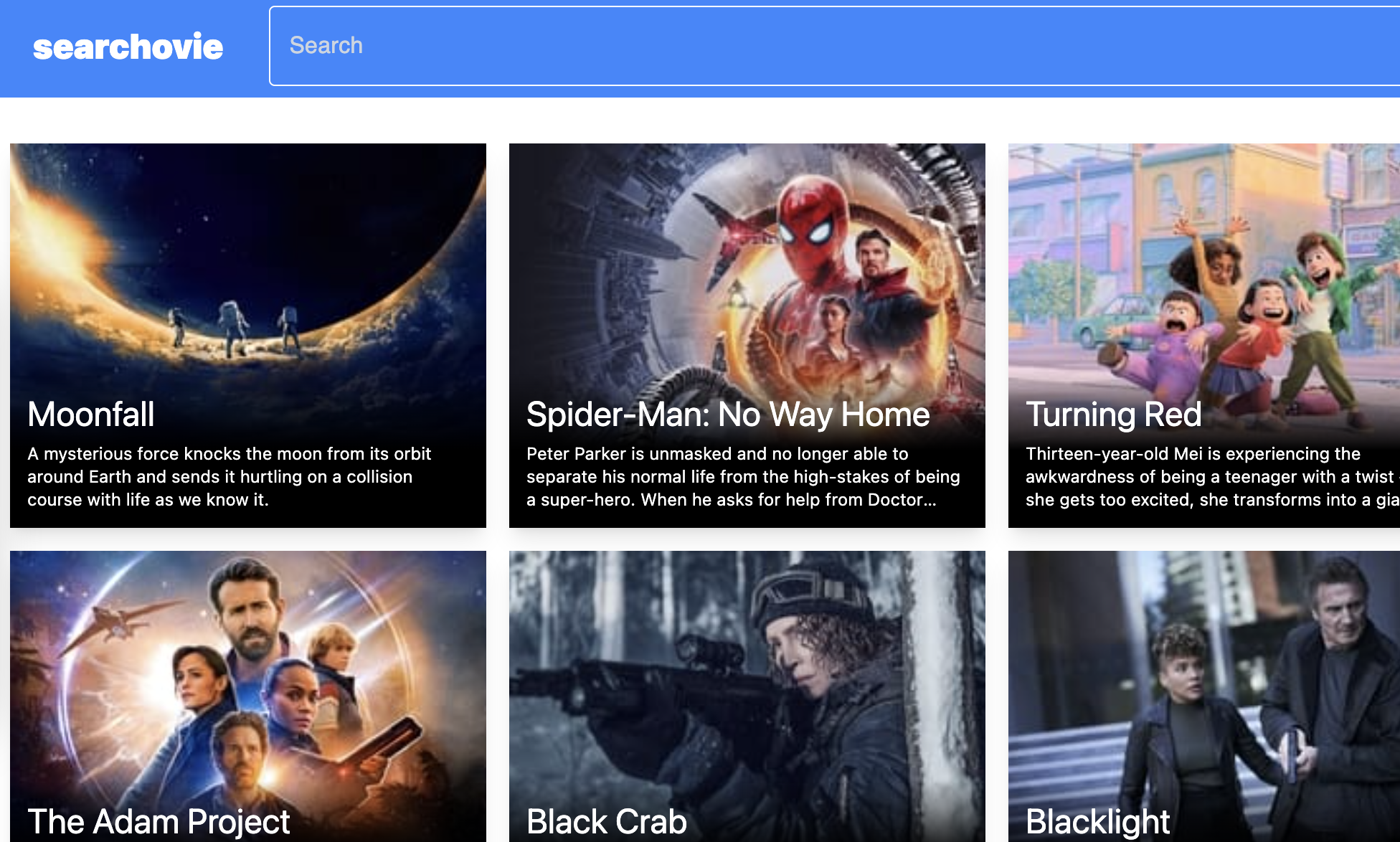 Searchovie screenshot