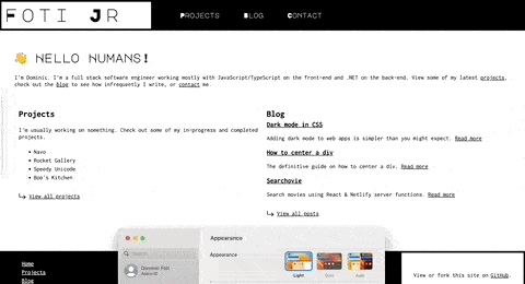 Dark mode toggling, done done.